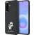 Karl Lagerfeld Saffiano Karl&Choupette Metal Logo Case Aizsargapvalks priekš Samsung Galaxy A57 5G / melns Neoriģinālie Maciņi