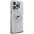 Karl Lagerfeld IML Glitter Karl & Choupette Heads Logo MagSafe Aizsargapvalks priekš iPhone 16 Pro / pelēks Neoriģinālie Maciņi