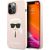 Karl Lagerfeld KLHCP13XSLKHLP Hardcase Silicone Karl`s Aizsargapvalks priekš iPhone 13 Pro Max 6,7" / gaiši rozā Neoriģinālie Maciņi