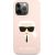 Karl Lagerfeld KLHCP13XSLKHLP Hardcase Silicone Karl`s Aizsargapvalks priekš iPhone 13 Pro Max 6,7" / gaiši rozā Neoriģinālie Maciņi