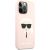 Karl Lagerfeld KLHCP13XSLKHLP Hardcase Silicone Karl`s Aizsargapvalks priekš iPhone 13 Pro Max 6,7" / gaiši rozā Neoriģinālie Maciņi