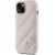 Karl Lagerfeld KLHCP15SPQDSMGP Diagonal Quilted Script Aizsargapvalks priekš iPhone 15/14/13 6.1" / rozā Neoriģinālie Maciņi