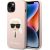 Karl Lagerfeld KLHCP14MSLKHLP Silicone Karl`s Head Aizsargapvalks priekš iPhone 14 Plus / 15 Plus 6,7" / rozā Neoriģinālie Maciņi