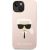 Karl Lagerfeld KLHCP14MSLKHLP Silicone Karl`s Head Aizsargapvalks priekš iPhone 14 Plus / 15 Plus 6,7" / rozā Neoriģinālie Maciņi