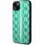 Karl Lagerfeld KLHCP14MPGKLSKN Hardcase Monogram Stripe Aizsargapvalks priekš iPhone 14 Plus / 15 Plus 6.7" / zaļš Neoriģinālie Maciņi