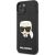 Karl Lagerfeld KLHCP14MKH3DBK Hardcase 3D Rubber Karl`s Head Aizsargapvalks priekš iPhone 14 Plus/15 Plus 6.7" / melns Neoriģinālie Maciņi