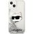 Karl Lagerfeld KLHCP14MLNCHCS Hardcase Glitter Choupette Aizsargapvalks priekš iPhone 14 Plus/15 Plus 6.7" / sudraba Neoriģinālie Maciņi