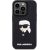 Karl Lagerfeld KLHCP14L3DRKINK Rubber Ikonik 3D Aizsargapvalks priekš iPhone 14 Pro 6.1" / melns Neoriģinālie Maciņi