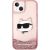 Karl Lagerfeld KLHCP14MLNCHCP Glitter Choupette He Aizsargapvalks priekš iPhone 14 Plus/15 Plus 6,7" / rozā Neoriģinālie Maciņi