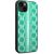 Karl Lagerfeld KLHCP14SPGKLSKN Aizsargapvalks priekš iPhone 14/15/13 6,1" / zaļš Monogram Stripe Neoriģinālie Maciņi