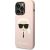 Karl Lagerfeld KLHCP14LSLKHLP Silicone Karl`s Head Aizsargapvalks priekš iPhone 14 Pro 6,1" / rozā Neoriģinālie Maciņi