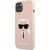 Karl Lagerfeld KLHCP13SSLKHLP Hardcase Silicone Karl`s Head Aizsargapvalks priekš iPhone 13 mini 5,4" / gaiši rozā Neoriģinālie Maciņi