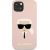 Karl Lagerfeld KLHCP13SSLKHLP Hardcase Silicone Karl`s Head Aizsargapvalks priekš iPhone 13 mini 5,4" / gaiši rozā Neoriģinālie Maciņi