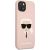 Karl Lagerfeld KLHCP13SSLKHLP Hardcase Silicone Karl`s Head Aizsargapvalks priekš iPhone 13 mini 5,4" / gaiši rozā Neoriģinālie Maciņi