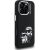 Karl Lagerfeld Silicone Karl&Choupette Sketch MagSafe Case Aizsargapvalks priekš iPhone 16 Pro Max / melns Neoriģinālie Maciņi