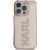Karl Lagerfeld IML Rhinestones Logo Case Aizsargapvalks priekš iPhone 16 Pro Max / rozā Neoriģinālie Maciņi