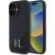 Karl Lagerfeld KLHMP16SSCMKMPCK Silicone Shadow Metal Initial Hardcase Aizsargapvalks priekš iPhone 16 6.1" / melns Neoriģinālie Maciņi