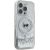 Karl Lagerfeld KLHMP16LLGKISGH Liquid Glitter Karl Head MagSafe Aizsargapvalks priekš iPhone 16 Pro 6.3" / caurspīdīgs Neoriģinālie Maciņi