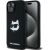 Karl Lagerfeld KLHMP15MSCHPPLK Silicone Choupette Aizsargapvalks priekš iPhone 15 Plus / 14 Plus 6.7" / melns Neoriģinālie Maciņi
