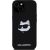 Karl Lagerfeld KLHMP15MSCHPPLK Silicone Choupette Aizsargapvalks priekš iPhone 15 Plus / 14 Plus 6.7" / melns Neoriģinālie Maciņi