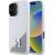 Karl Lagerfeld KLHMP16SSCMKMPCH Hardcase Silicone Initial Metal Logo Ma Aizsargapvalks priekš iPhone 16 6,1" / balts Neoriģinālie Maciņi