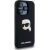Karl Lagerfeld KLHMP15LSKHPPLK Silicone Karl Head Print Magsafe Aizsargapvalks priekš iPhone 15 Pro 6.1" / melns Neoriģinālie Maciņi