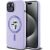 Karl Lagerfeld KLHMP15SSCMKCRHU Silicone Karl&Choupette Heads Ring Aizsargapvalks priekš iPhone 15 6.1" / violets Neoriģinālie Maciņi