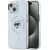 Karl Lagerfeld KLHMP15SHLSCHH Aizsargapvalks priekš iPhone 15 6.1" Hardcase IML Metal Choupette Head MagSafe / balts Neoriģinālie Maciņi