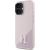 Karl Lagerfeld KLHMP16SSCMKMPCP Silicone Shadow Metal Initial Aizsargapvalks priekš iPhone 16 6.1" / rozā Neoriģinālie Maciņi