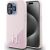 Case Karl Lagerfeld Silicone Shadow Metal Initial MagSafe Aizsargapvalks priekš iPhone 15 Pro / rozā Neoriģinālie Maciņi