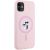 Karl Lagerfeld Silicone Karl&Choupette MagSafe Case Aizsargapvalks priekš iPhone 11 / rozā Neoriģinālie Maciņi