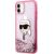 Karl Lagerfeld KLHCN61LNKHCP Hardcase Glitter Karl Head Aizsargapvalks priekš iPhone 11/XR / rozā Neoriģinālie Maciņi