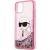 Karl Lagerfeld KLHCN61LNKHCP Hardcase Glitter Karl Head Aizsargapvalks priekš iPhone 11/XR / rozā Neoriģinālie Maciņi