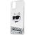Karl Lagerfeld KLHCN61LNCHCS Aizsargapvalks priekš Glitter Choupette Head iPhone 11/XR / sudraba Neoriģinālie Maciņi