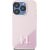 Karl Lagerfeld Silicone Shadow Metal Initial MagSafe Aizsargapvalks priekš iPhone 15 Pro Max / rozā Neoriģinālie Maciņi