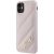 Karl Lagerfeld KLHCN61PQDSMGP Diagonal Quilted Script Aizsargapvalks priekš iPhone 11 / Xr 6.1" / rozā Neoriģinālie Maciņi