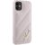 Karl Lagerfeld KLHCN61PQDSMGP Diagonal Quilted Script Aizsargapvalks priekš iPhone 11 / Xr 6.1" / rozā Neoriģinālie Maciņi