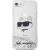 Karl Lagerfeld KLHCI8LNCHCS Hardcase Glitter Choupette H Aizsargapvalks priekš iPhone 7/8/SE 2020 / SE 2022 / sudraba Neoriģinālie Maciņi