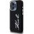 Karl Lagerfeld Silicone Metal Script Logo Case Aizsargapvalks priekš iPhone 15 Pro Max / melns Neoriģinālie Maciņi
