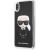 Karl Lagerfeld KLHCI65ICGBK Iconic Glitter Aizsargapvalks priekš iPhone Xs Max / melns Neoriģinālie Maciņi