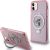 Karl Lagerfeld KLHMN61HMRSKCP Hardcase Ring Stand Karl&Choupette Mag Aizsargapvalks priekš iPhone 11/XR 6.1" / rozā Neoriģinālie Maciņi
