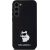 Karl Lagerfeld KLHCS23MSMHCNPK Hardcase Silicone Choupette Metal Pin Aizsargapvalks priekš S23+ S916 / melns Neoriģinālie Maciņi