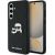 Karl Lagerfeld KLHCS24FEPGKLKCPK Hardcase Monogram Karl & Choupette Head Pin Aizsargapvalks priekš Samsung Galaxy S24 FE S721 / melns Neoriģinālie Maciņi
