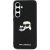Karl Lagerfeld KLHCS24FEPGKLKCPK Hardcase Monogram Karl & Choupette Head Pin Aizsargapvalks priekš Samsung Galaxy S24 FE S721 / melns Neoriģinālie Maciņi
