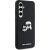 Karl Lagerfeld KLHCS24FEPGKLKCPK Hardcase Monogram Karl & Choupette Head Pin Aizsargapvalks priekš Samsung Galaxy S24 FE S721 / melns Neoriģinālie Maciņi