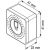 GreenBlue Flush-Mount WiFi Relay, Android/iOS/Alexa/Google Home, 100–240 V AC, 50/60 Hz, max. 16 A, for 150 W LEDs, GB739 Gudrā māja