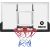 Basketbola vairogs Bilaro Omaha Class (136x80 cm, 8 mm rūdīts stikls) ar grozu un tīkliņu Для баскетбола