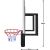 Basketbola vairogs Bilaro Omaha Class (136x80 cm, 8 mm rūdīts stikls) ar grozu un tīkliņu Для баскетбола