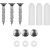 Maclean Wall-Mounted Organizer for Garden Tools and Mops, Steel, with Hooks, Max. Load 20 kg, Width 49 cm, MC-184 Priekšnama mēbeles
