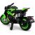 Lean Cars XW-07 Battery-Powered Motorbike with Illuminated LED Wheels Green Jaunumi, Bērnu preces